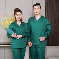 Зеленый лонгслив, нарукавники, хлопковый комплект