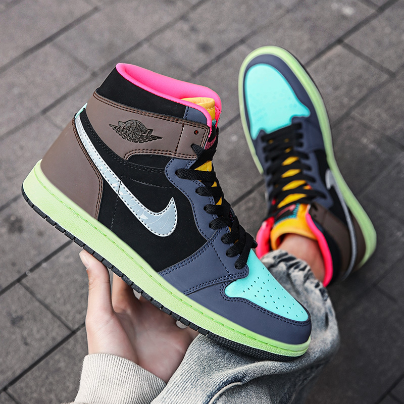 Putian Shoes High-Top Colorful Patchwork J1 Men's Shoes Shadow Gray Women's Shoes Casual Sneakers Men's Style Reverse Hook Trendy Shoes Putian Shoes High-Top Colorful Patchwork J1 Men's Shoes Shadow Gray Women's Shoes Casual Sneakers Men's Style Reverse Hook Trendy Shoes