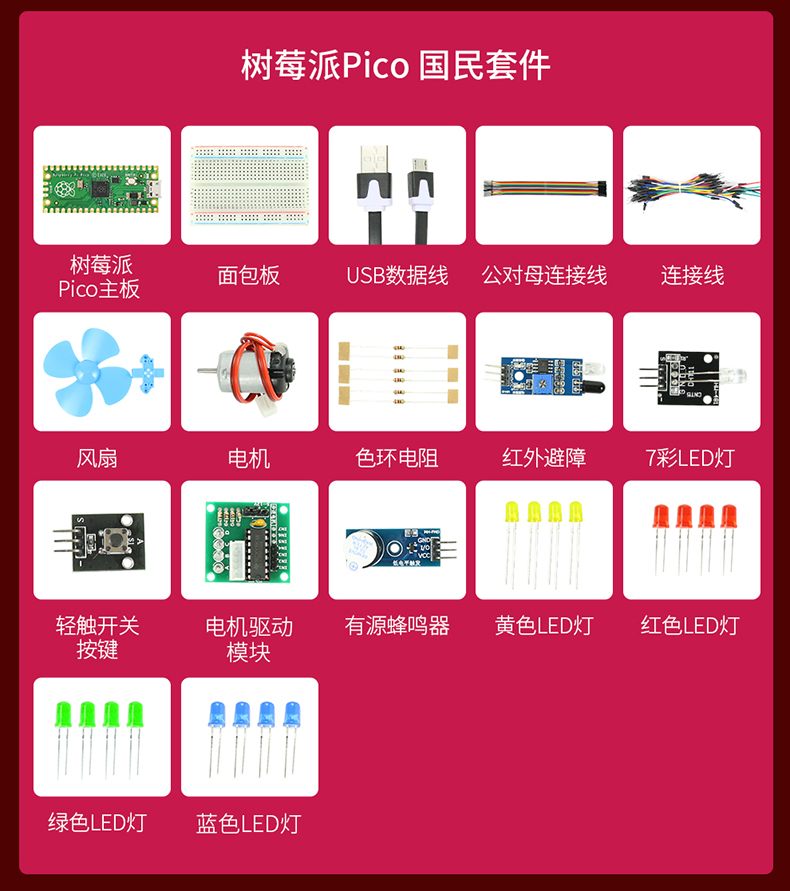 树莓派pico 开发板RP2040芯片 双核 raspberry pi microPython