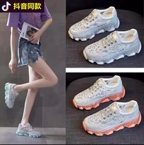 @ Bunovan shoes line trembles the same summer new single net breathable fashion womens shoes father shoes womens mesh hollow Hollow