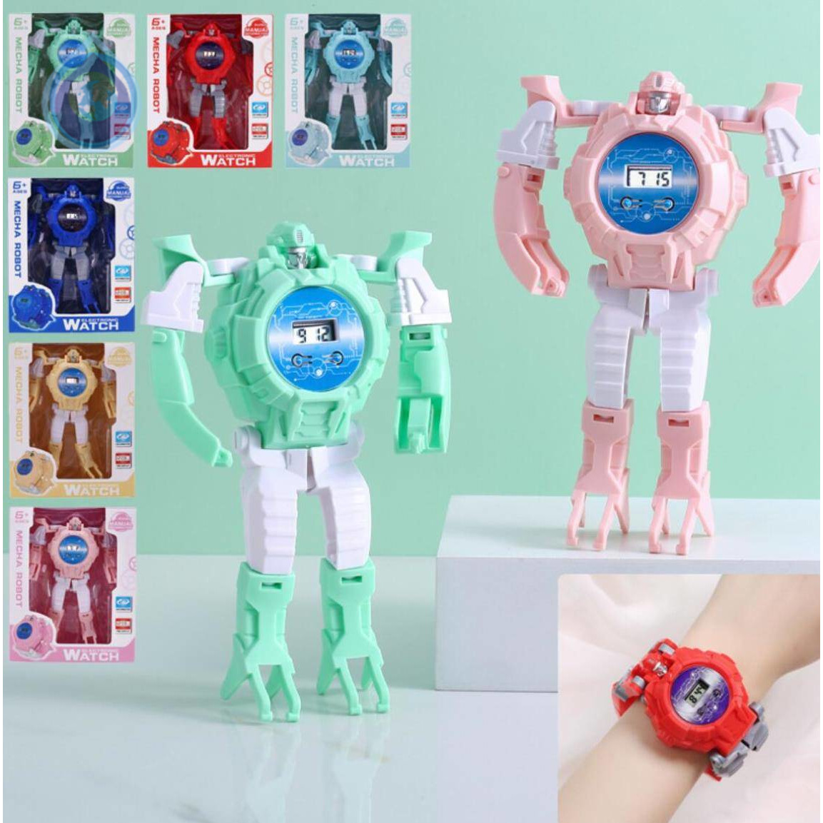Christmas Day Meeting of the New Year's Day 5 Yuan Activities Small Gift Deformed Watches Toy Kindergarten Children to Push in the Store