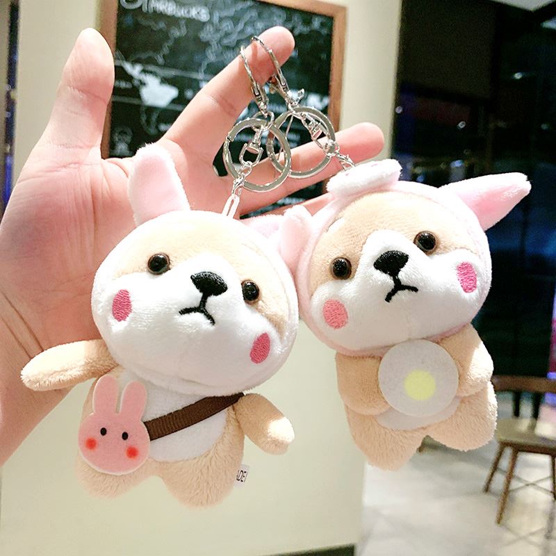 Chai dog key buckle lovers small crowdbag pendant hanging accessories electric car pendant small doll lovers a couple of cute