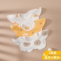 Baby pure cotton bibs newborn saliva towels waterproof and spit-up male baby bibs female winter 360 degree bibs