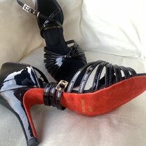 RYANDANCE (RD) black patent leather red sole handmade custom Latin dance shoes low heel medium high heel