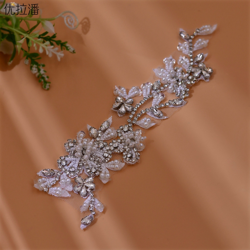 Yulapan Beaded Rhinestone Sequin Patches Lace Applique Clothing Bags Headwear DIY Accessories Hand-Sewn Yulapan Beaded Rhinestone Sequin Patches Lace Applique Clothing Bags Headwear DIY Accessories Hand-Sewn