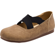 Daphne flat ballet shoes for women 2024 spring and autumn new soft-soled bean shoes Birkenstock shoes Mary Jane shoes for women
