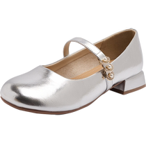 Daphne Silver Mary Jane Womens Shoes 2024 New Style Shoes with Skirts Beautiful Evening Ballet Shoes