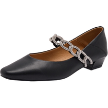 Daphne French style beautiful shoes with skirts for women 2024 new summer Mary Jane 3 cm small heel Nyonya shoes