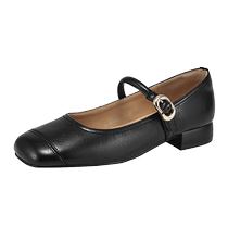 Daphne genuine leather shoes for women summer flat shallow mouth Mary Jane womens shoes 2024 new summer soft leather shoes
