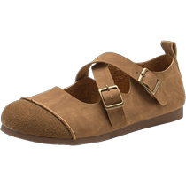 Daphne Mary Jane Shoes Womens 2024 New Hot Style Summer Flat Shoes Soft Sole Beanie Birkenstock Shoes