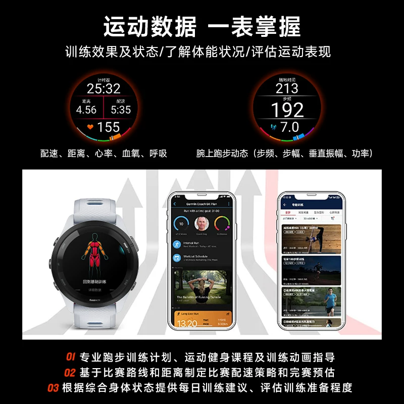 Профессиональные умные спортивные часы Garmin Forerunner265/570 для бега, велоспорта и плавания, измерение пульса