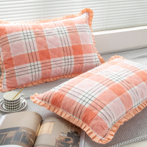 ins pure cotton mesh red lace pillow sleeve 100 whole cotton thicker pillow core gall set 48x74 one pair