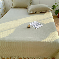 Pure cotton tatami clamp bed cover single piece cotton pure cotton sheet anti-slip bed three-piece common cover for four seasons
