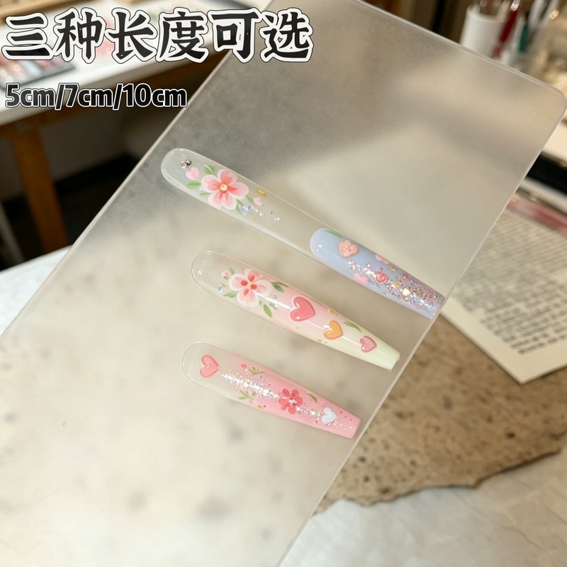 Xiaohongshu Same Style Nail Art Extra Long Ballet Nail Tips 5/7/10.0 Fake Nails Display Salon Art Nails Transparent