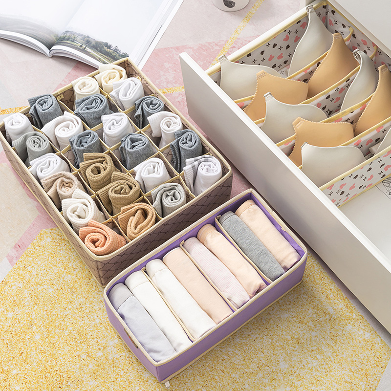 Lindwear socks underwear panties container box placed grid artist with a cleaning box thickening non-woven chest container