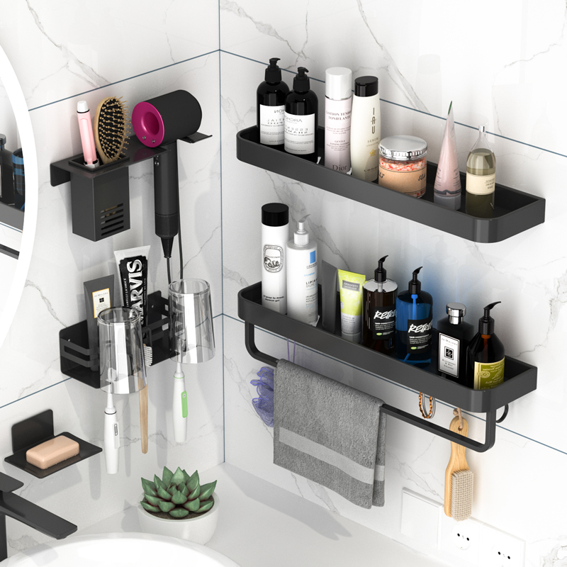 Perforated bathroom Bathroom Makeup Room Shelve Wall-mounted Toilet Washroom Wash Terrace towels Contained Bath Wall