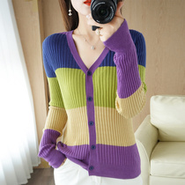 2023 autumn womens knitted cardeligan sweater sweater female