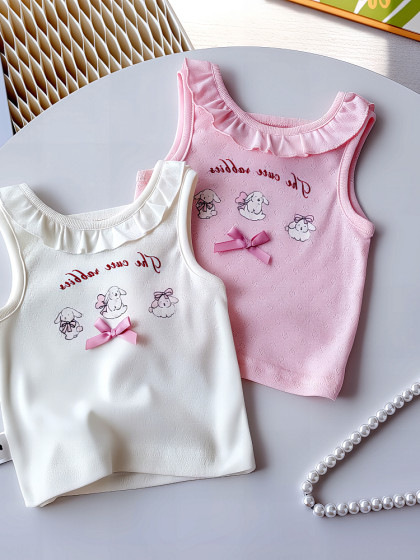 儿打底衫儿童夏装小马甲季薄款女童背心夏带婴纯棉无袖上衣宝宝吊