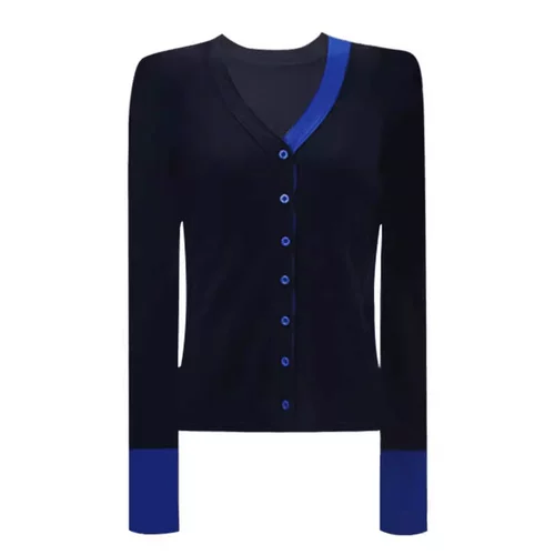 Лонгслив, весенний кардиган, приталенный приятный телу свитер, V-образный вырез