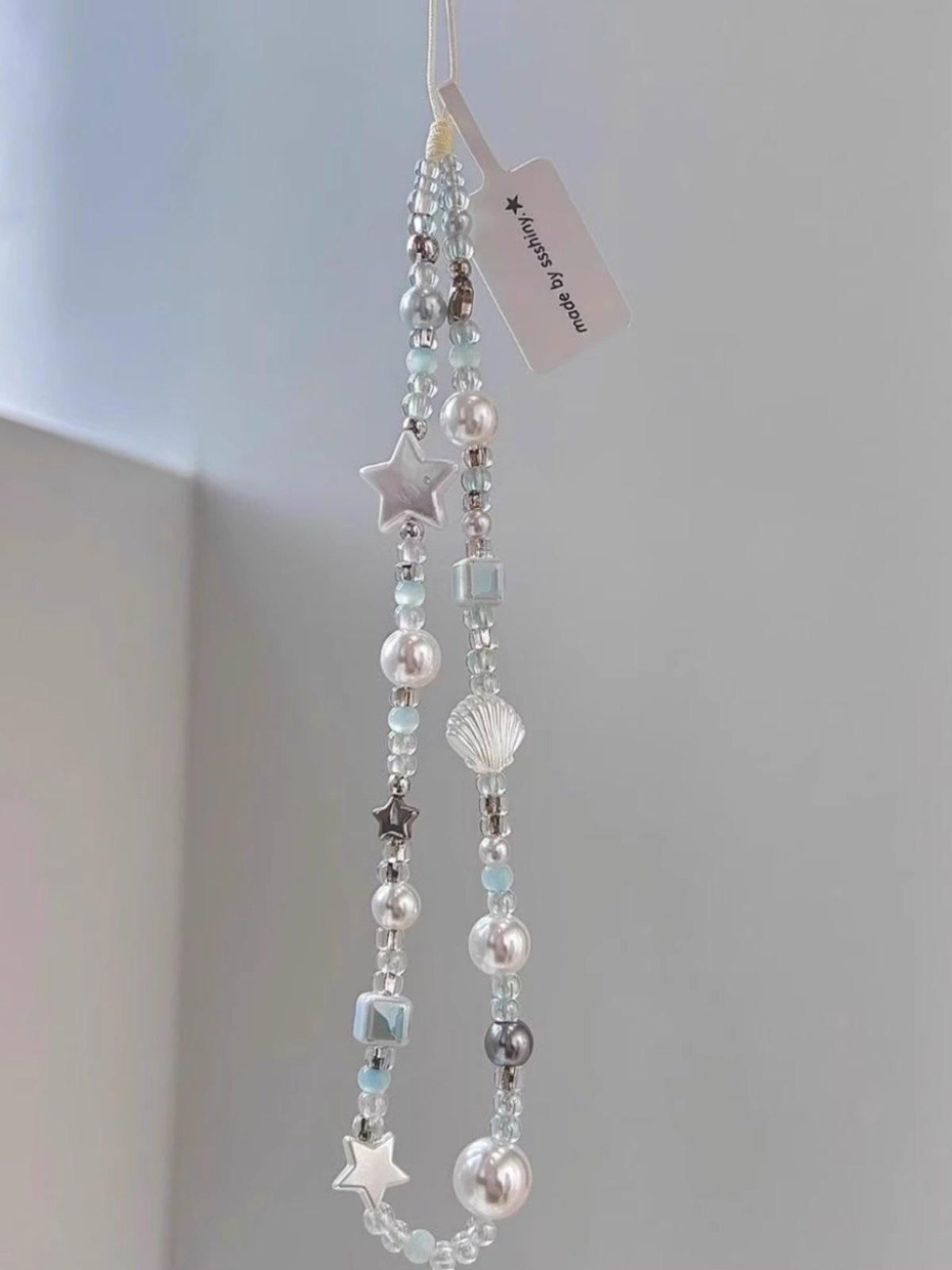 Sea Salt Shell Star Phone Chain, High-End Chain, Short Chain, Camera Pendant, Wrist Lanyard, Beaded Ornament