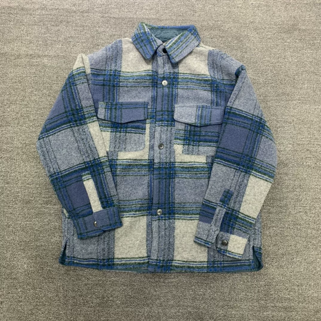 [Travis Scott ts Cactus Jack shirt 纯格子毛尼衬衫夹克外套]