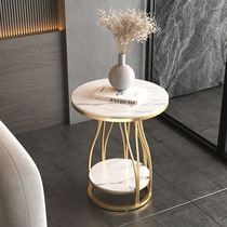 Light luxury rock plate Modern corner several balconies small round table small tea side side side side side side side cabinet bedside cabinet