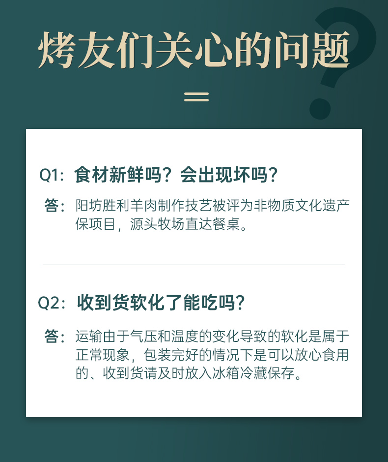 阳坊胜利原味羊肉串半成品20串