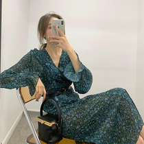 Womens clothing 2022 new early spring French fairy tea break dress long skirt gentle wind high-end chiffon floral dress summer
