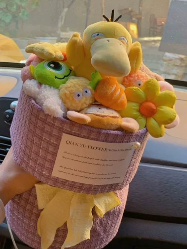 Клубника, плюшевая мультяшная кукла для друга, с медвежатами, букет, подарок на день рождения