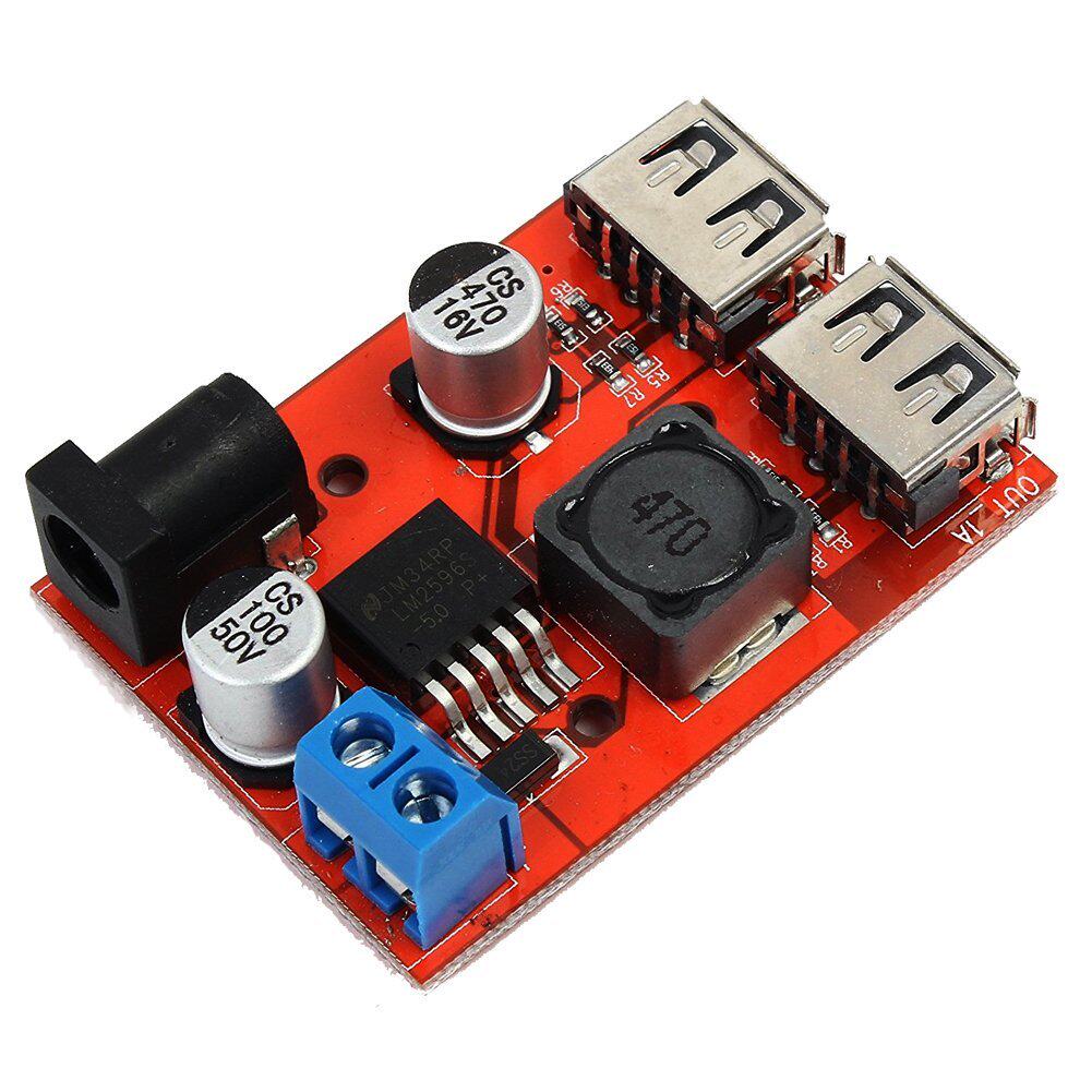 9V/12V/24V/36V转5V降压模块DC-DC车载充电太阳能3A稳压电源模块