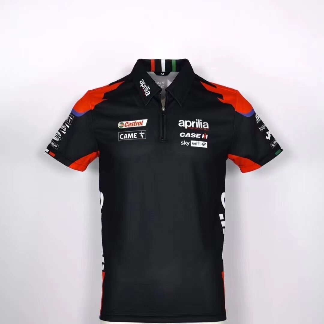 New Apulia factory team version Racing team uniforms polo shirt stand short sleeve speed dry riding suit-Taobao