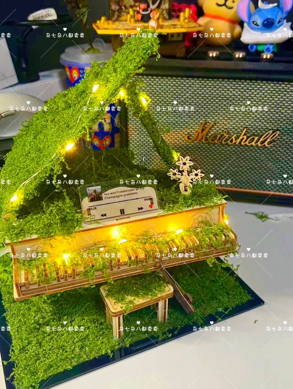 Taylor Swift Moss Piano Champagne Problem Finished Piano Mold Powder Birthday Gift New Year's Gift