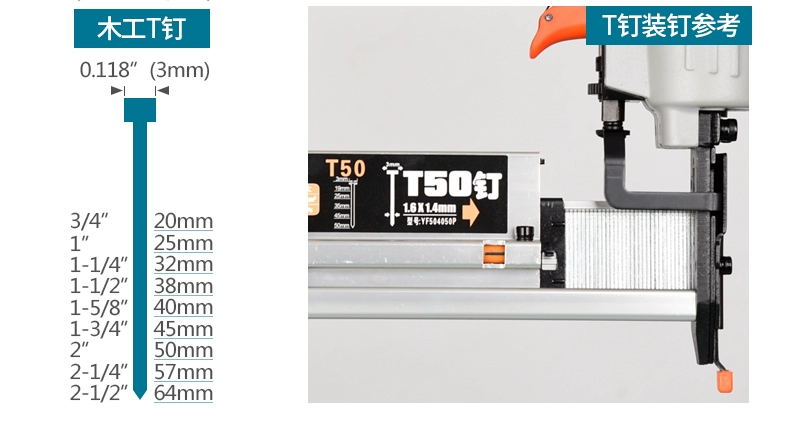 DAJ khí nén ba trong một không khí súng bắn đinh chế biến gỗ F30 súng bắn đinh thẳng thép súng bắn đinh đinh u mã móng tay hơi nước móng tay lấy súng bắn đinh bê tông bằng điện makita súng bắn bê tông bằng hơi