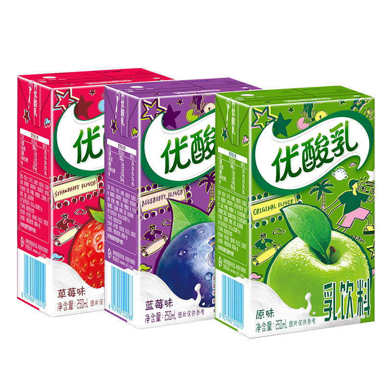 苏翊鸣同款 伊利优酸乳250ml*10盒整箱牛奶原味/草莓饮品含乳饮料