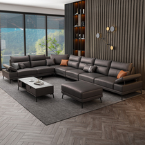 Minimalist modern technology cloth sofa large-family-style living room full-fit and washable U-style fabric sofa combination