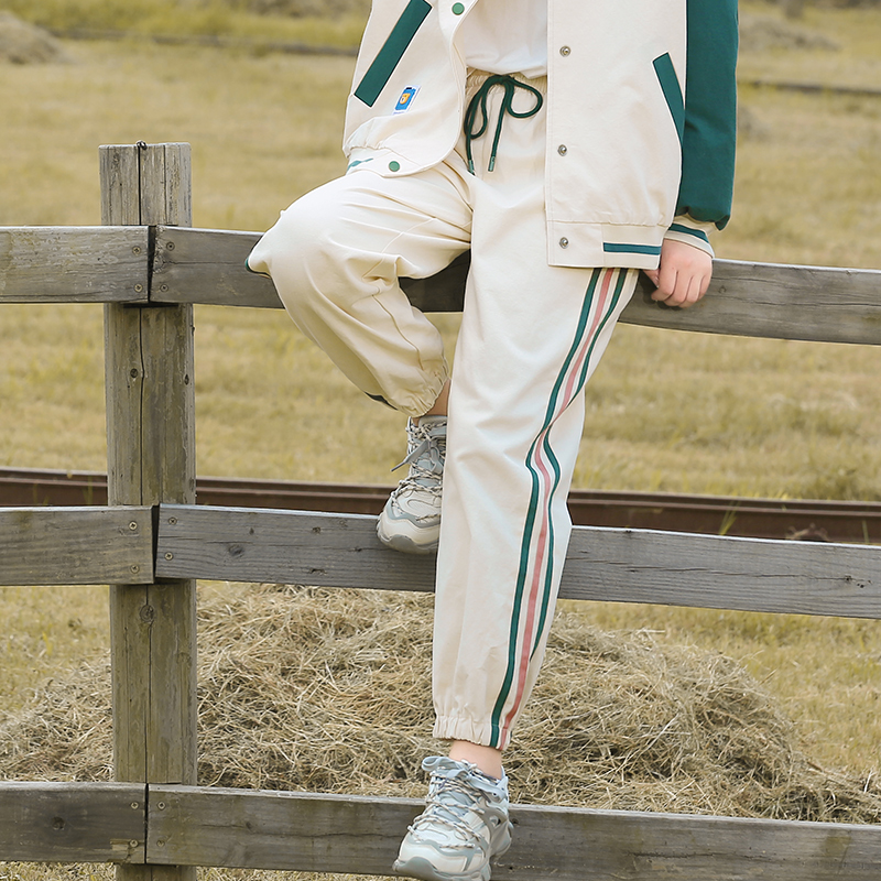 Female Great Boy Clothing Pants Spring Autumn Money Loose Foreign Pie Casual Pants 2022 New Girl Spring Clothing Long Pants Girls' Clothing Pants