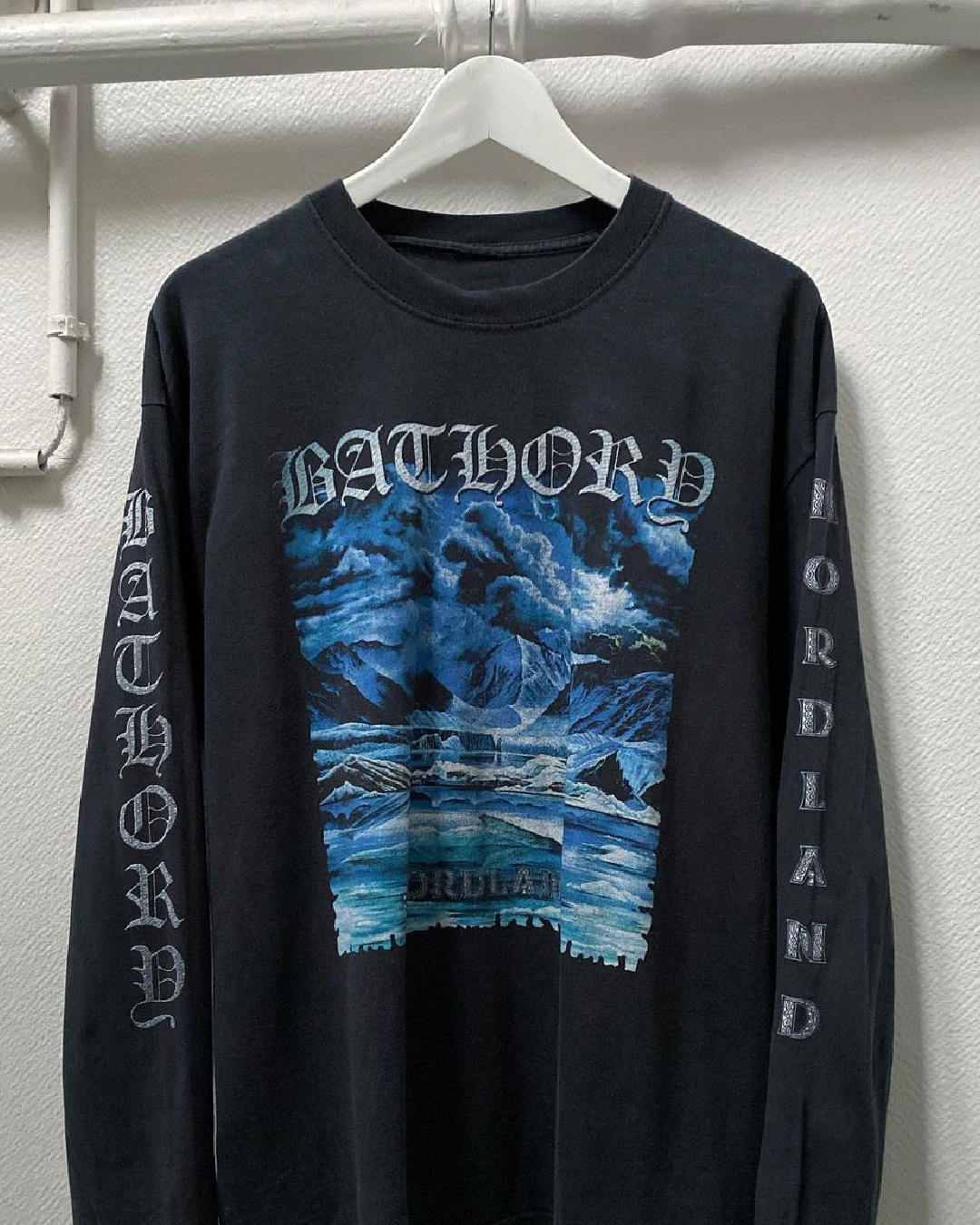 Нордленд я rui классический Bathory металл группа Альбом ретро случайный тяжеловес 90 эпоха длинный рукав Футболка