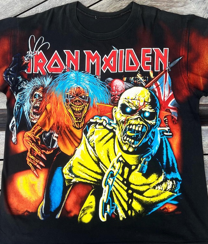 Iron Maiden Band Raretee Iron Maiden Band Rock Punk American Retro Short-Sleeved T-Shirt