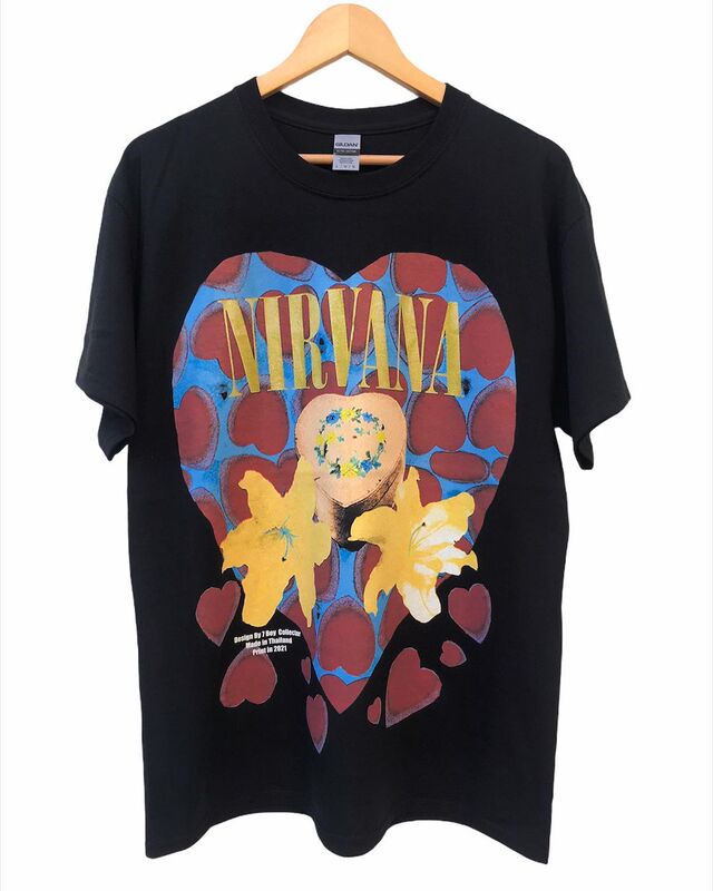 Nirvana Band 1993 in Utero Song Heart-Shaped Box Heavy-Duty Short-Sleeve T-Shirt
