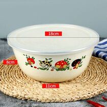 Mushroom Refreshing Bowl the old-fashioned enamel bowl Refreshing Box Not Hot hand stirring bowls Home Storage bowls Foam Noodles Bowls sealed bowls