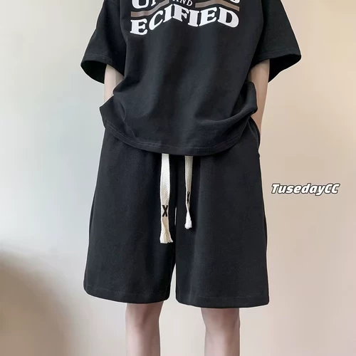 Модные трендовые шорты, летние штаны для отдыха, свободный прямой крой, в корейском стиле