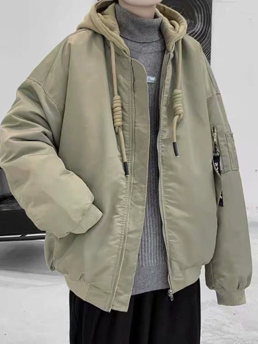 Брендовая демисезонная куртка, короткий мужской пуховик, оверсайз