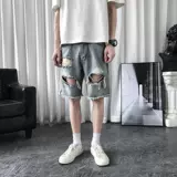 Штаны, летние джинсы, тонкие шорты, оверсайз