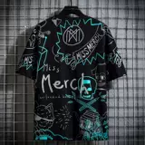 Tide, летняя комфортная трендовая модная футболка в стиле хип-хоп, английские буквы, короткий рукав, круглый воротник, в корейском стиле