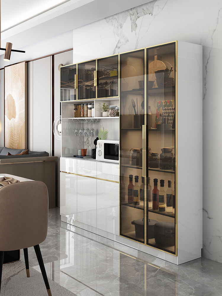 Light luxury slate dining cabinet wine cabinet modern minimalist one against the wall high cabinet living room dining room storage side cabinet tea cabinet