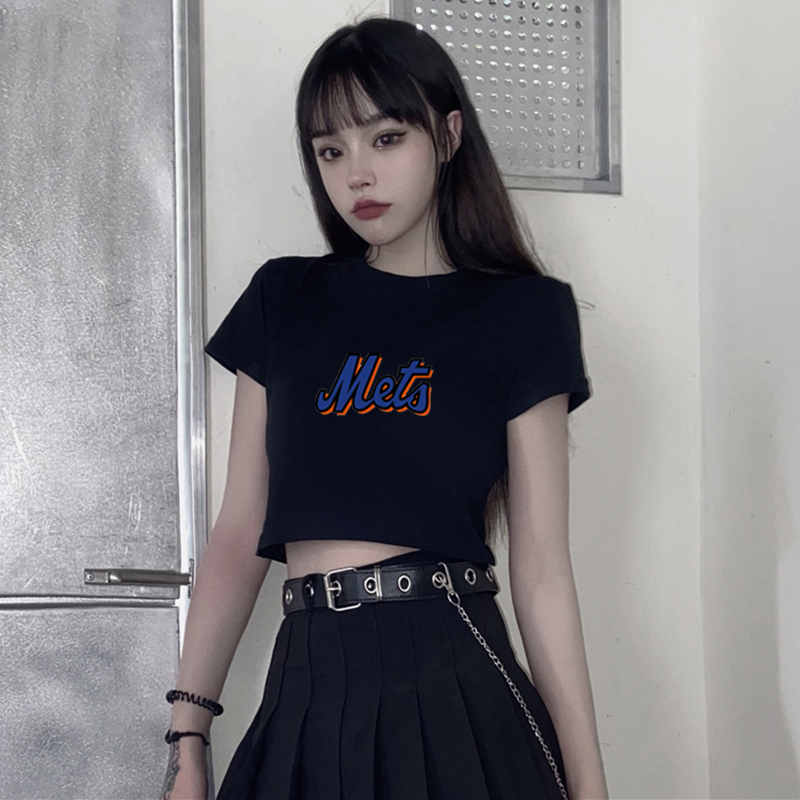 Short Tops for Women Ins Summer 2024 New Korean Letter Print Black Slim Fit Crop Top Short Sleeve T-Shirt Trendy Short Tops for Women Ins Summer 2024 New Korean Letter Print Black Slim Fit Crop Top Short Sleeve T-Shirt Trendy