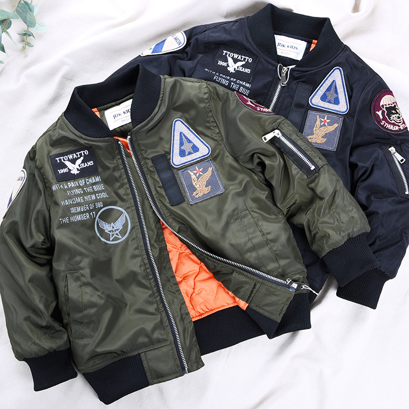 South Korean boy thickens coat new autumn cotton cotton cotton cotton cotton childhood trendy baseball jacket