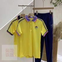 (Dongguan Dasheng Long Middle School BKP suit) School Old Summer Costume Yellow Short Sleeve School Autumn Edition Blouse Pants Shorts
