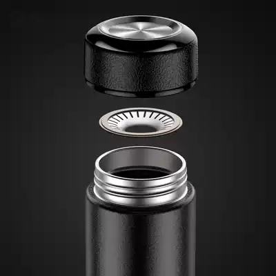 Pure titanium thermos cup double insulation titanium cup light luxury men frosted tea with filter screen Health high-end tea cup