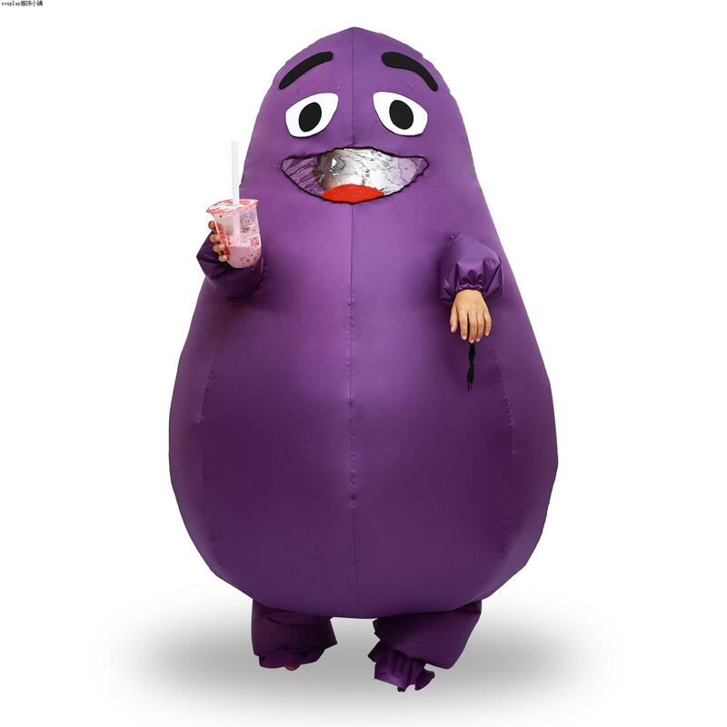Halloween Purple Milkshake Man Inflatable Mascot Costume Grimace Costume Suitable for Adults and Children Halloween Purple Milkshake Man Inflatable Mascot Costume Grimace Costume Suitable for Adults and Children